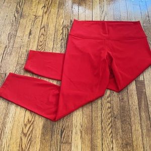 Lululemon red leggings size 10